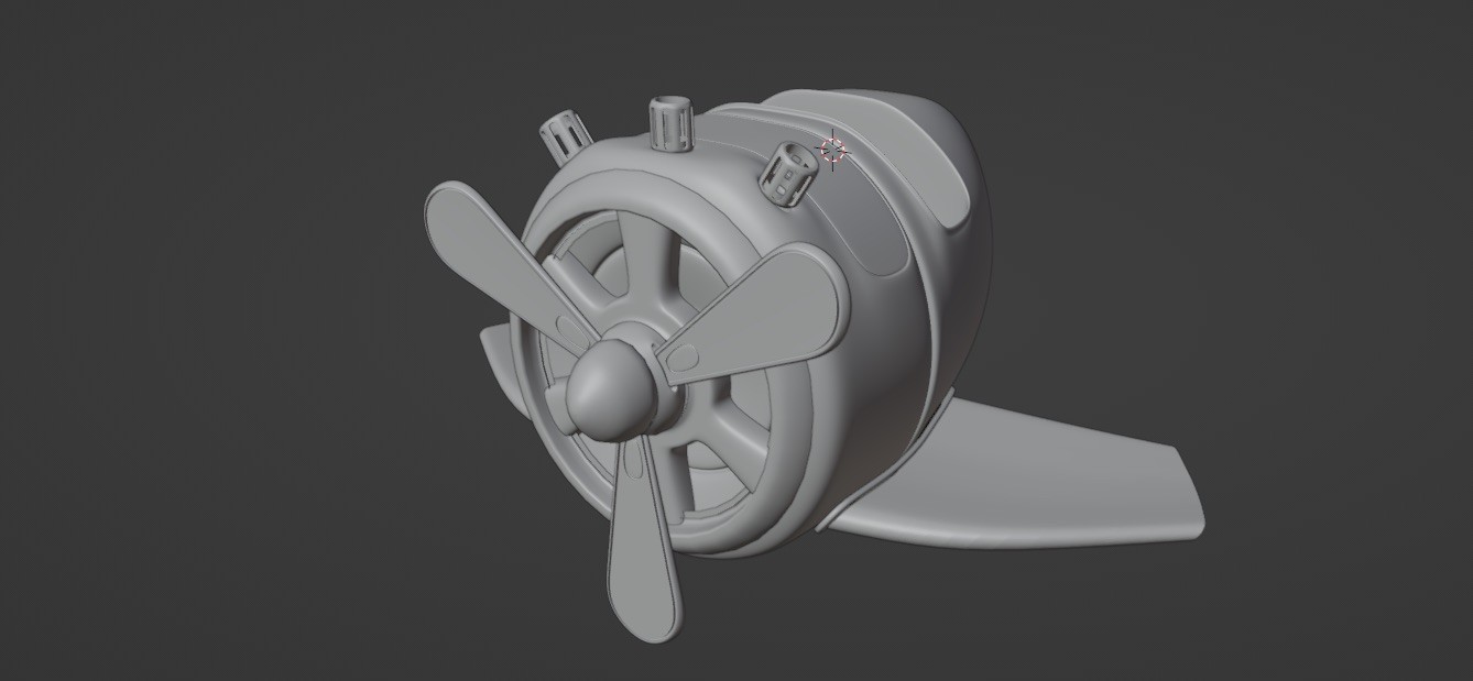 Stylized aircraft modeling view